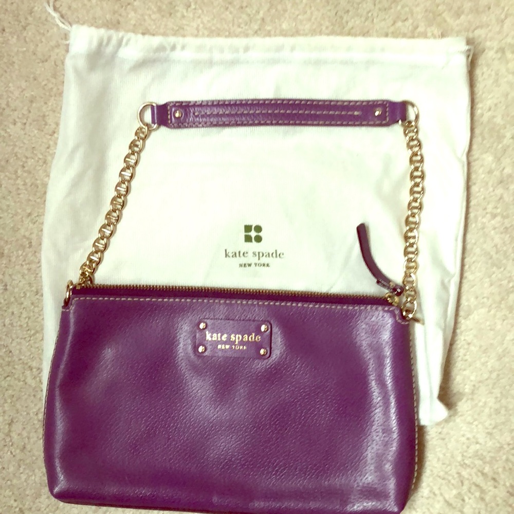 Kate spade Adela purse! Purple with gold hardware!